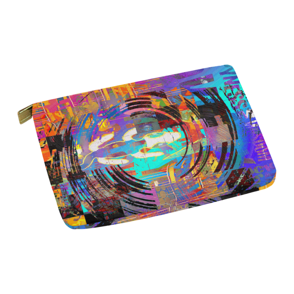 Abstract Art The Way Of Lizard multicolored Carry-All Pouch 12.5''x8.5''