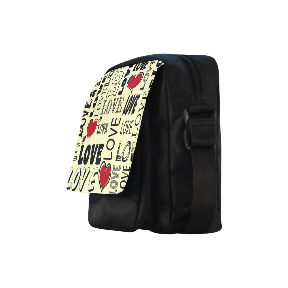 Love text design Crossbody Nylon Bags (Model 1633)