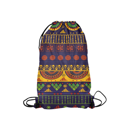 African Tribal Pattern Small Drawstring Bag Model 1604 (Twin Sides) 11"(W) * 17.7"(H)