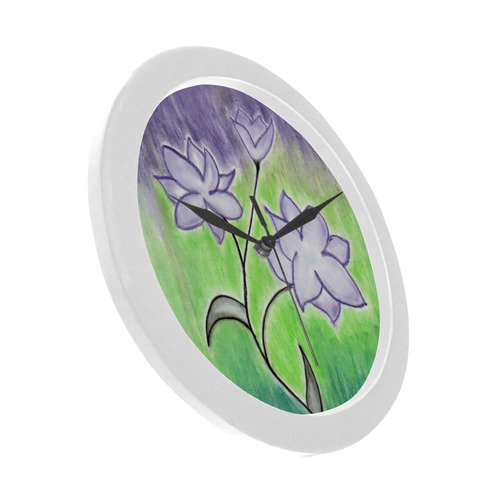 Purple velvet Circular Plastic Wall clock