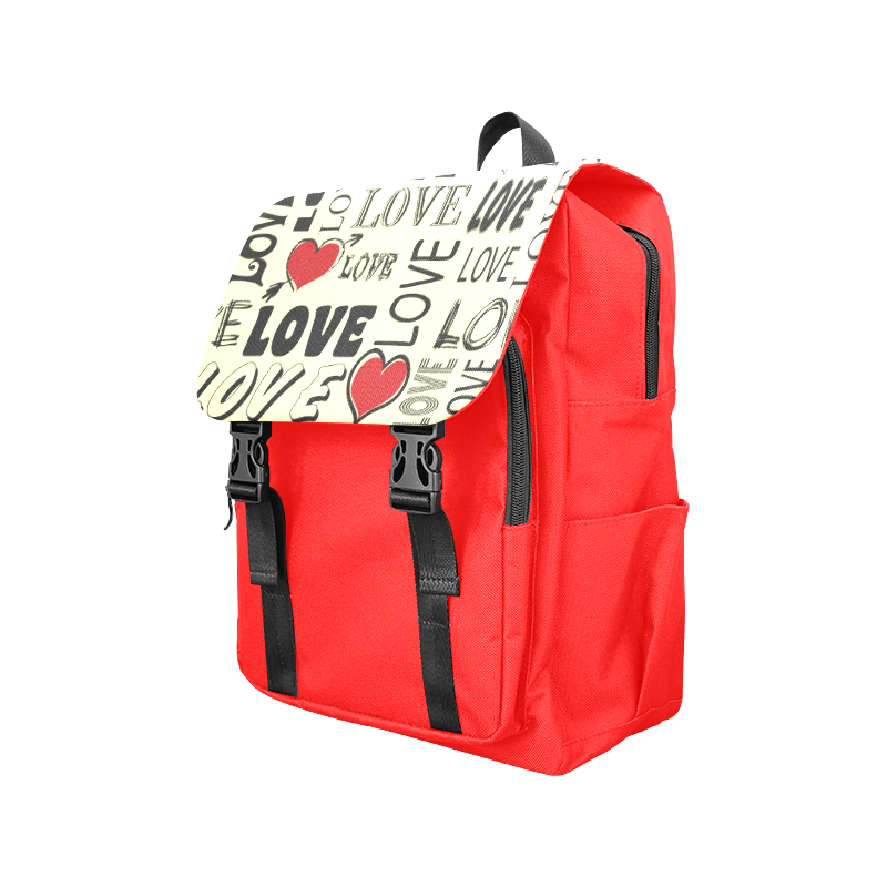 Love text design Casual Shoulders Backpack (Model 1623)