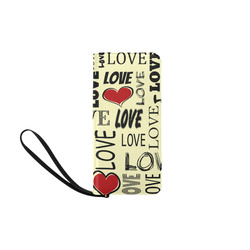 Love text design Women's Clutch Purse (Model 1637)