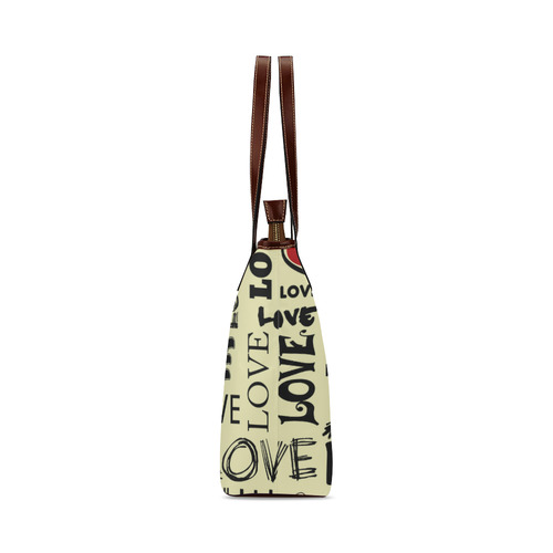 Love text design Shoulder Tote Bag (Model 1646)