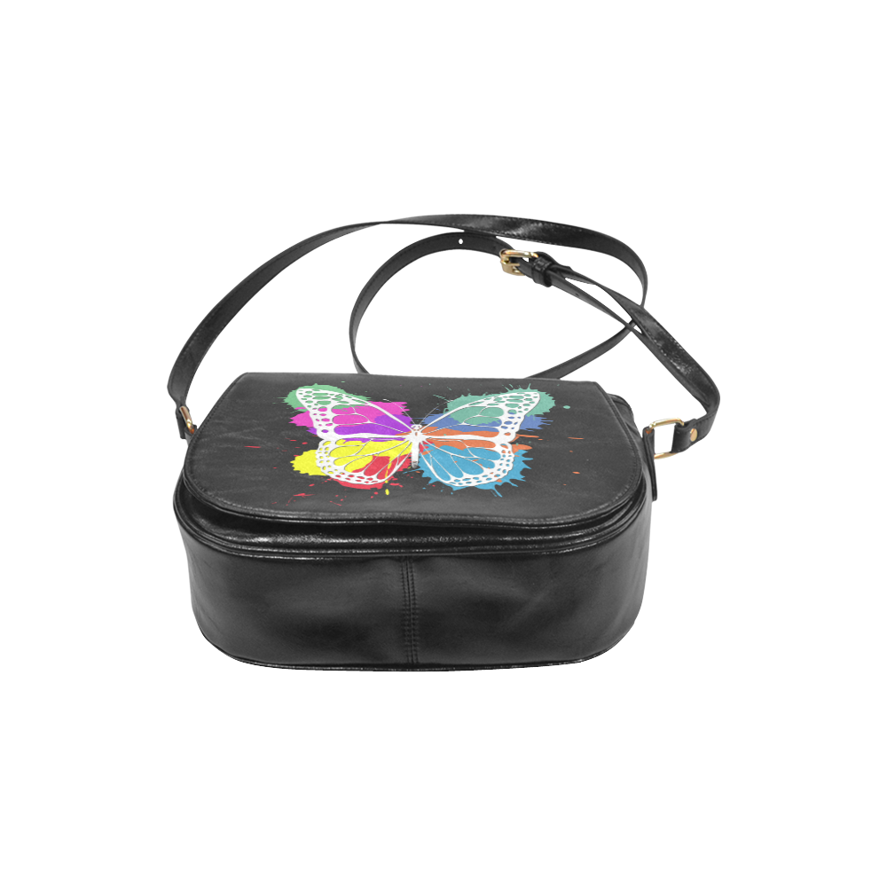 Grunge butterfly Classic Saddle Bag/Large (Model 1648)