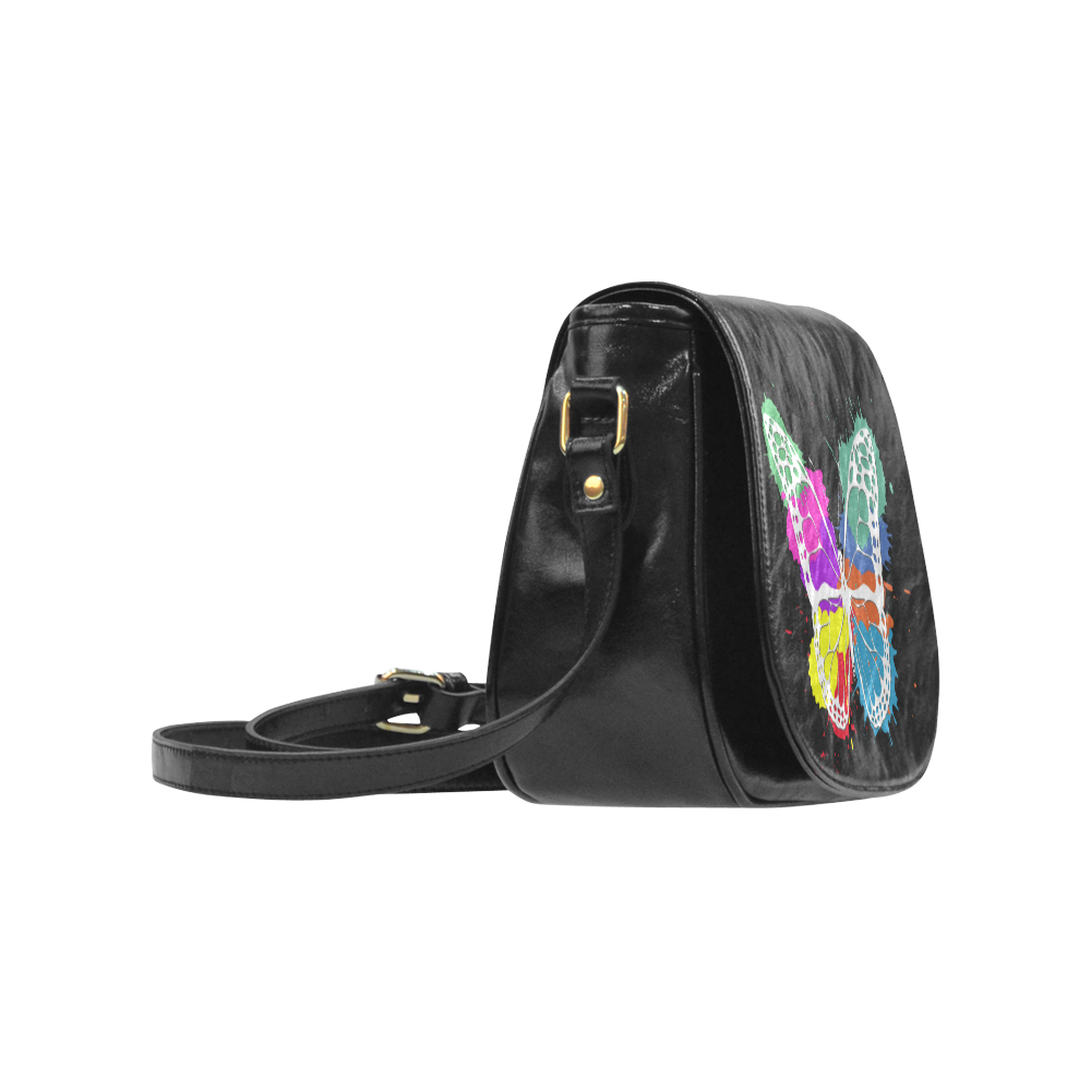 Grunge butterfly Classic Saddle Bag/Large (Model 1648)