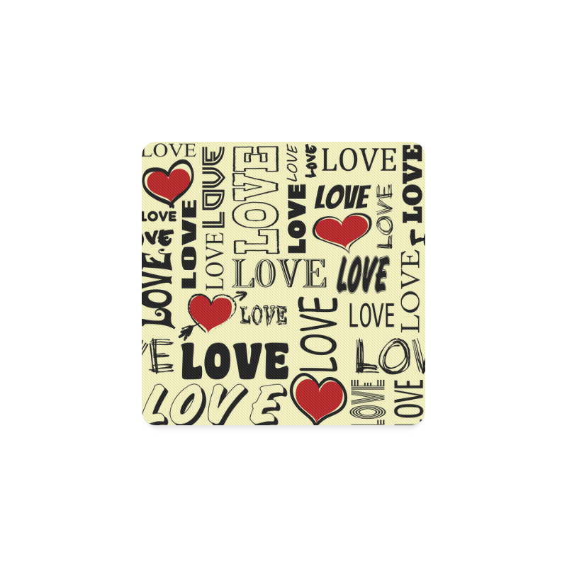 Love text design Square Coaster