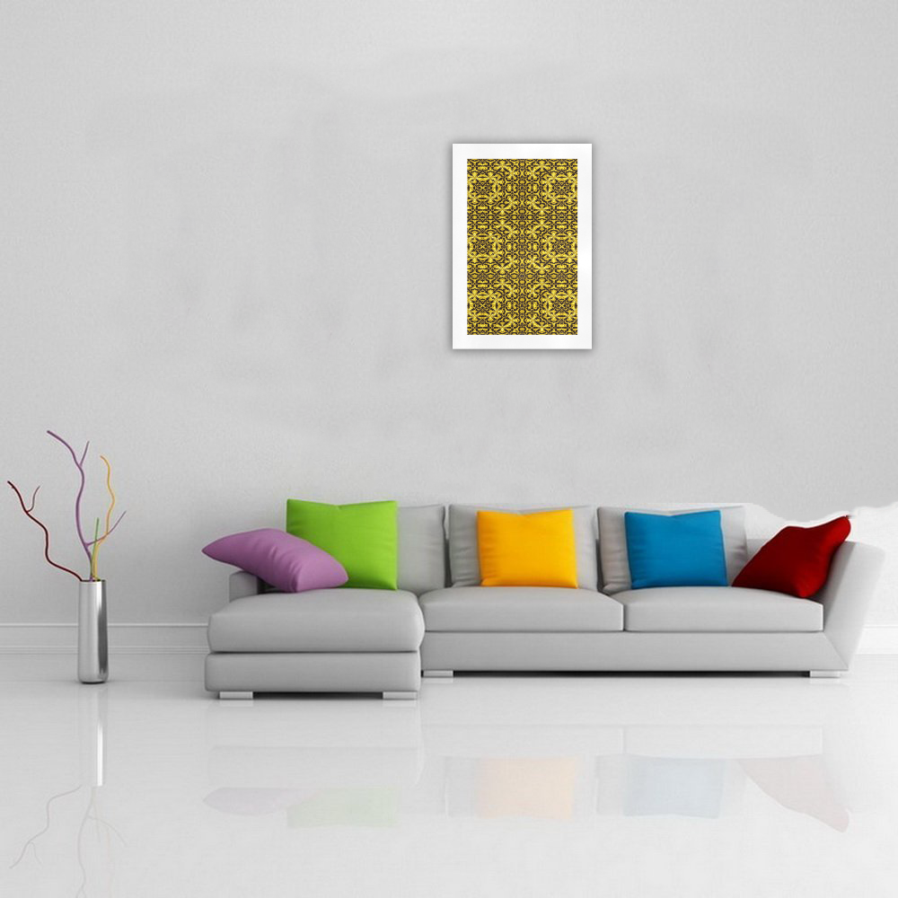 Golden Metallics Lights Kaleidoscope Mandala 4 Art Print 19‘’x28‘’