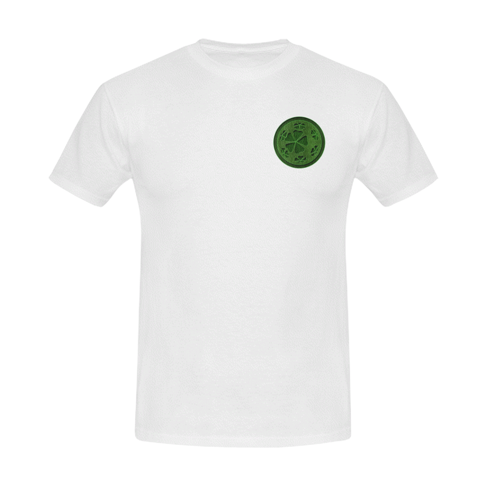 Leather-Look Irish Cloverball Men's Slim Fit T-shirt (Model T13)