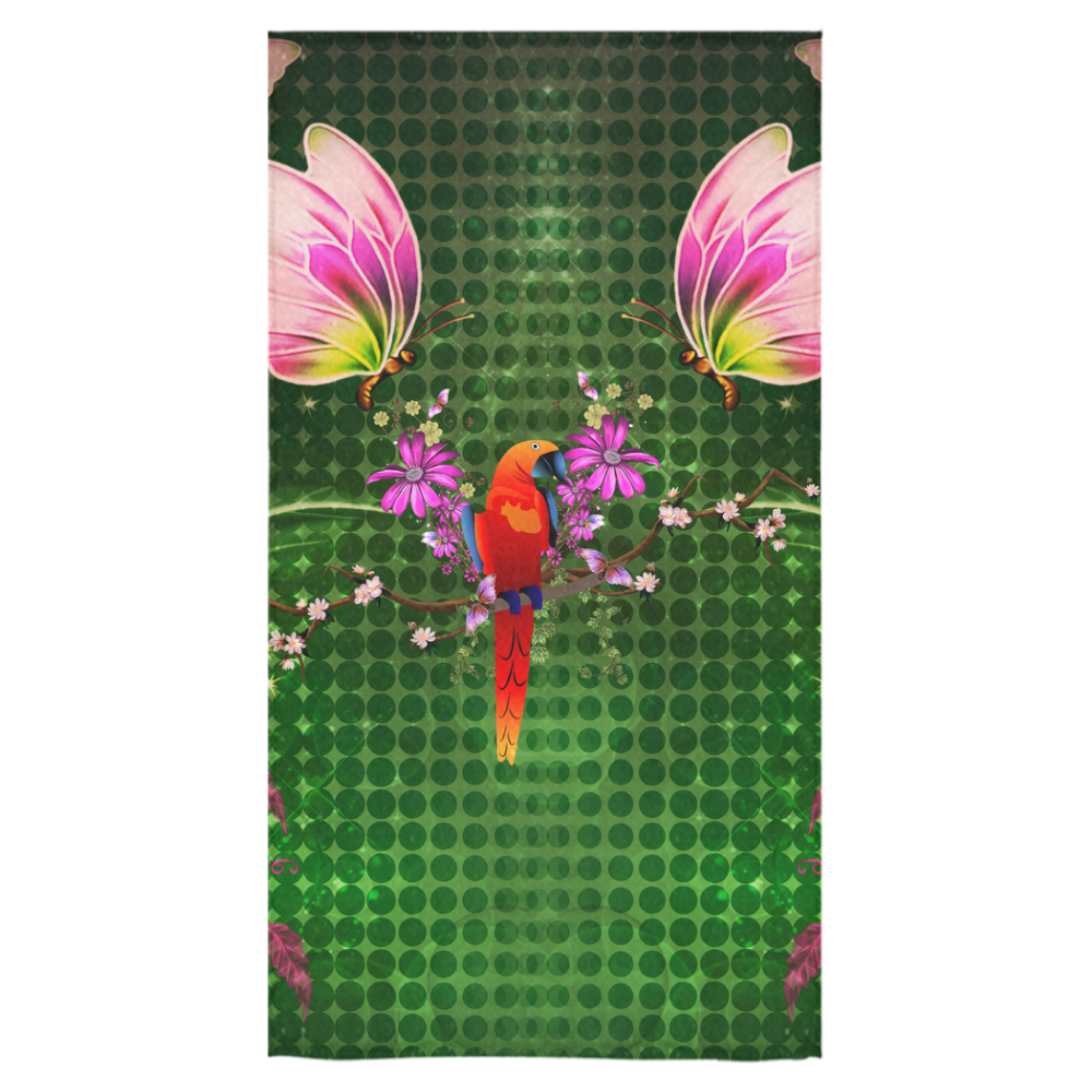 Wonderful tropical design with parrot Bath Towel 30"x56"