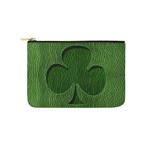 Leather-Look Irish Clover Carry-All Pouch 9.5''x6''