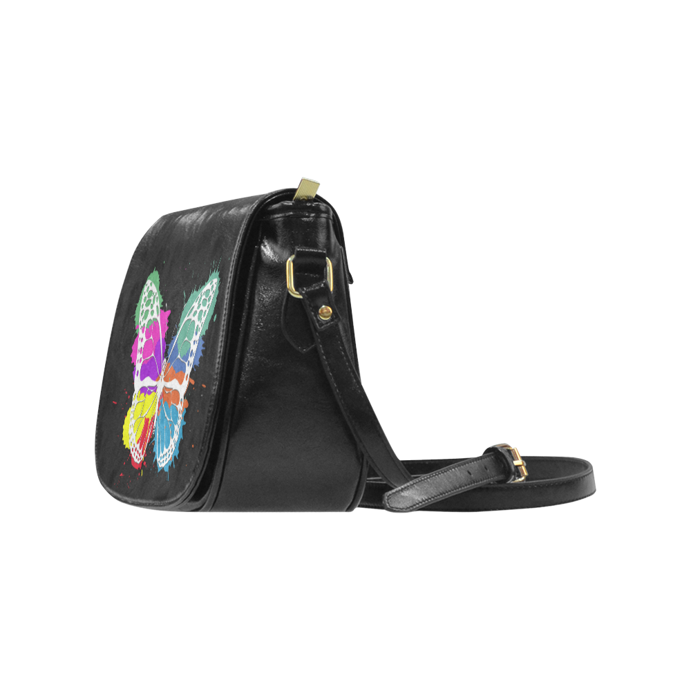 Grunge butterfly Classic Saddle Bag/Large (Model 1648)