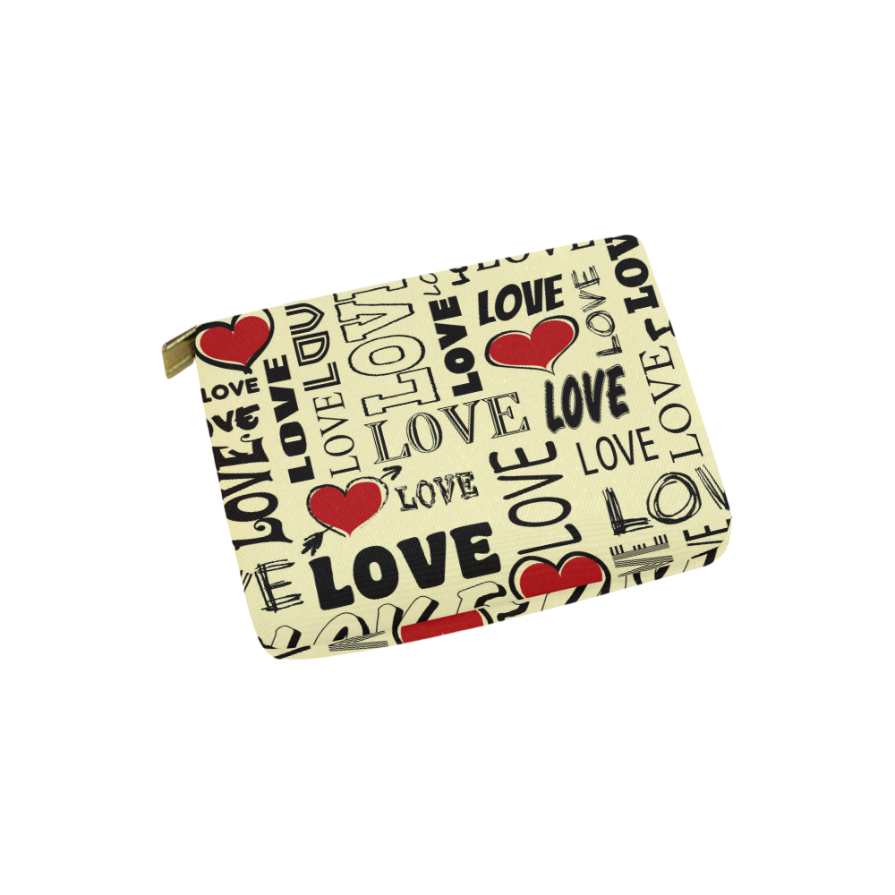 Love text design Carry-All Pouch 6''x5''