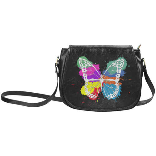 Grunge butterfly Classic Saddle Bag/Large (Model 1648)