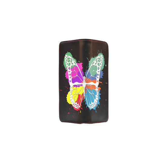 Grunge butterfly Women's Clutch Wallet (Model 1637)