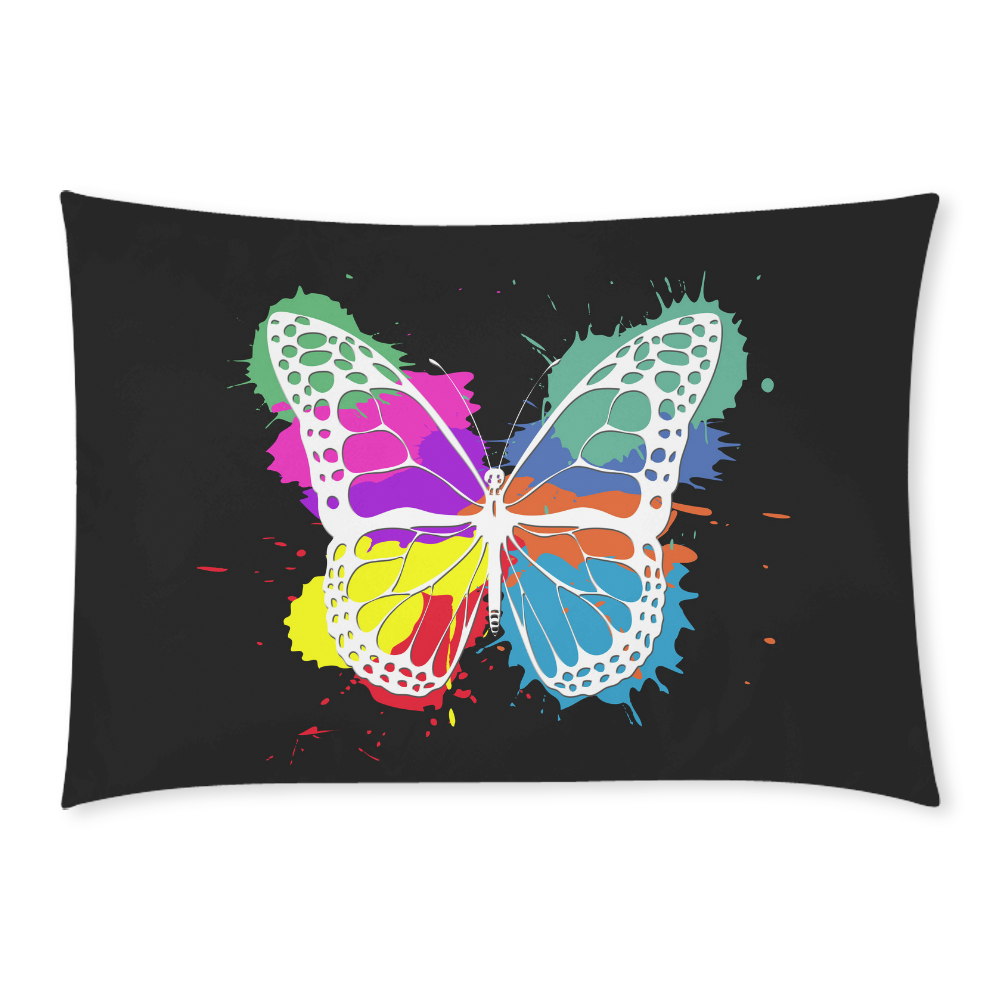Grunge butterfly Custom Rectangle Pillow Case 20x30 (One Side)