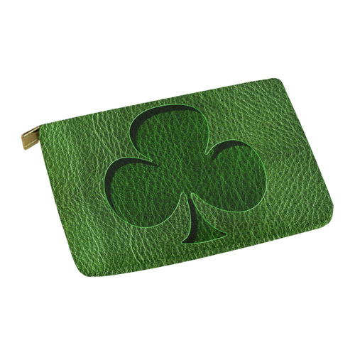 Leather-Look Irish Clover Carry-All Pouch 12.5''x8.5''