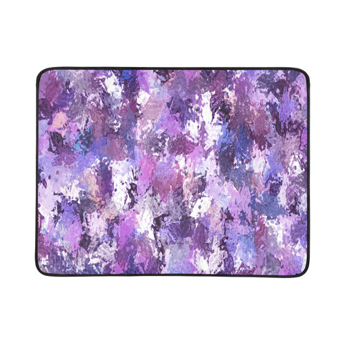 Purple Paint Splatter Beach Mat 78"x 60"