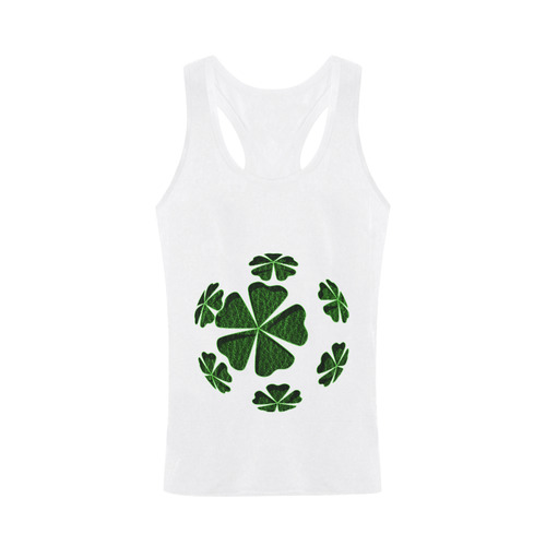 Leather-Look Irish Cloverball Plus-size Men's I-shaped Tank Top (Model T32)