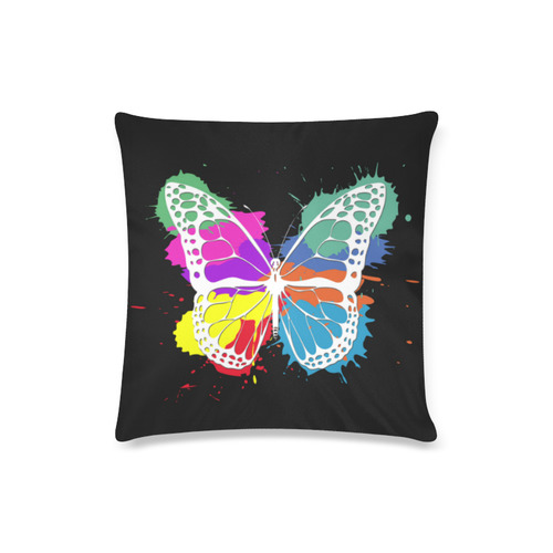 Grunge butterfly Custom Zippered Pillow Case 16"x16"(Twin Sides)