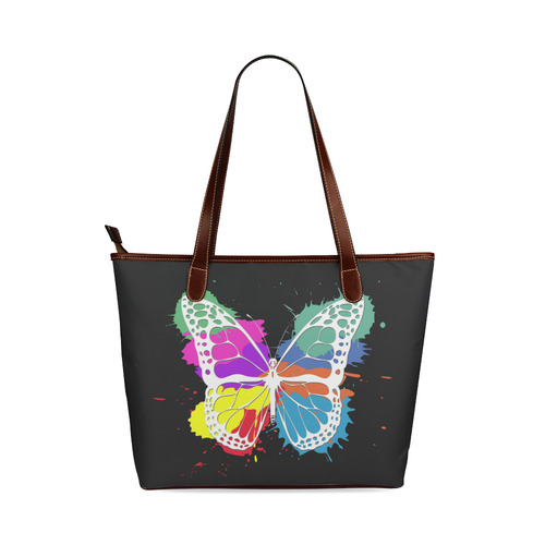 Grunge butterfly Shoulder Tote Bag (Model 1646)