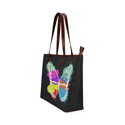 Grunge butterfly Shoulder Tote Bag (Model 1646)