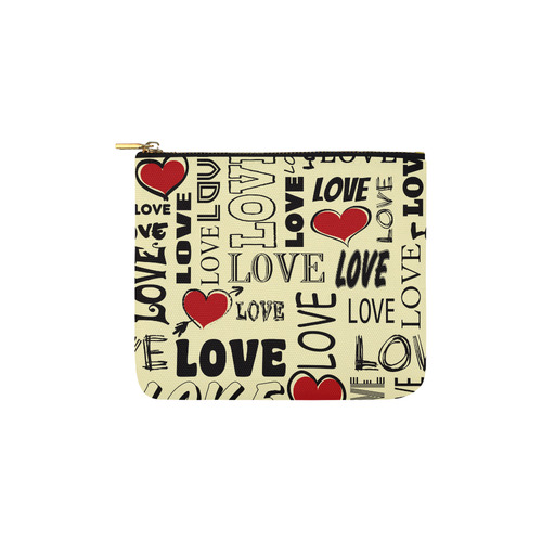 Love text design Carry-All Pouch 6''x5''