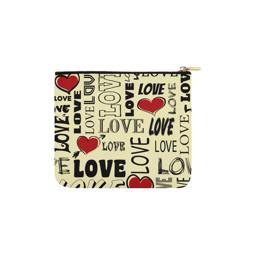 Love text design Carry-All Pouch 6''x5''