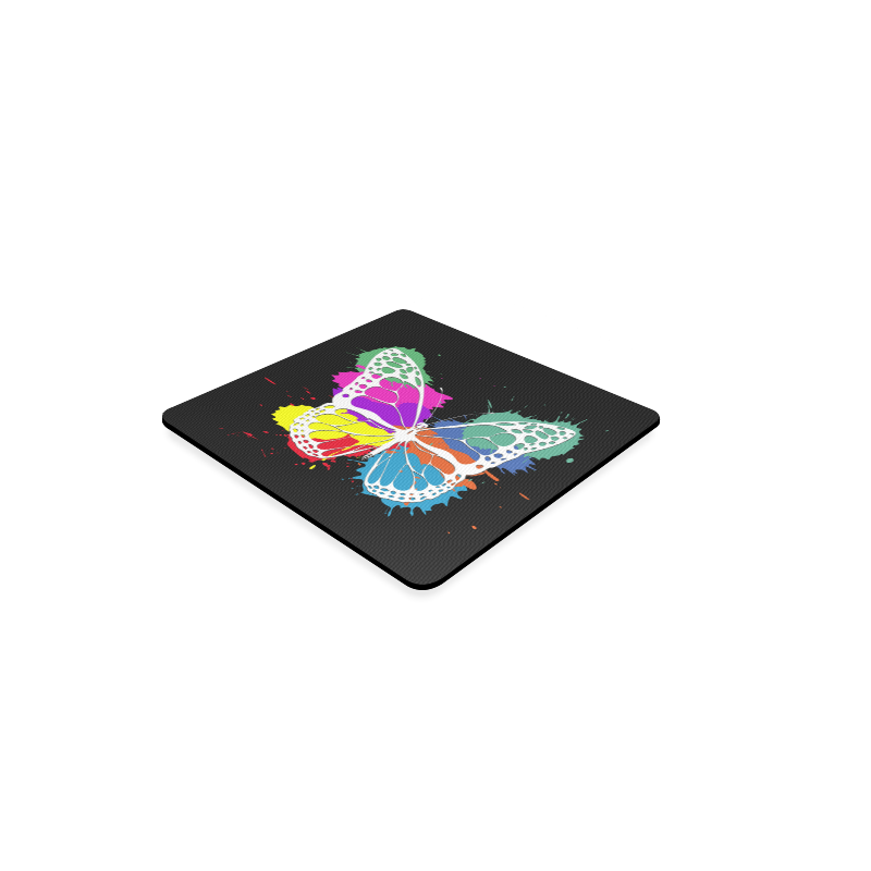 Grunge butterfly Square Coaster