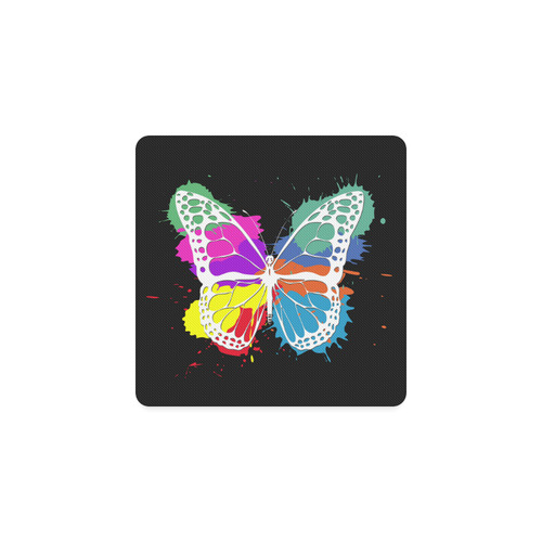 Grunge butterfly Square Coaster