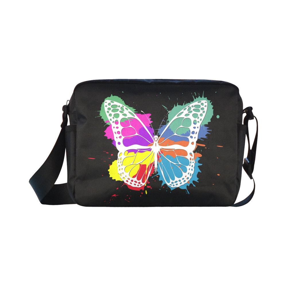 Grunge butterfly Classic Cross-body Nylon Bags (Model 1632)