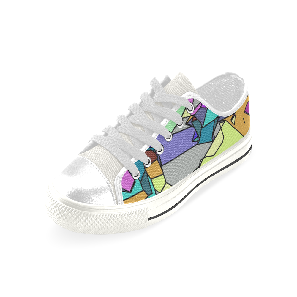 Geo Fun January C by FeelGood Low Top Canvas Shoes for Kid (Model 018)