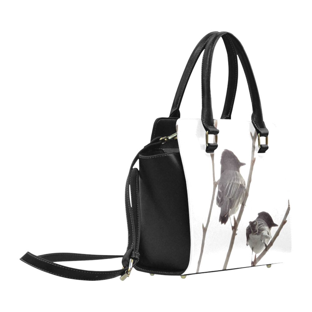 Winter Birds Classic Shoulder Handbag (Model 1653)