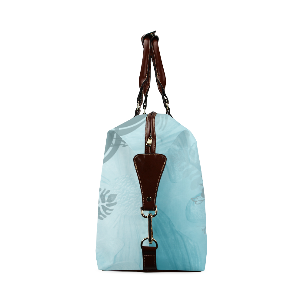 Jumping dolphin with flowers Classic Travel Bag (Model 1643) Remake