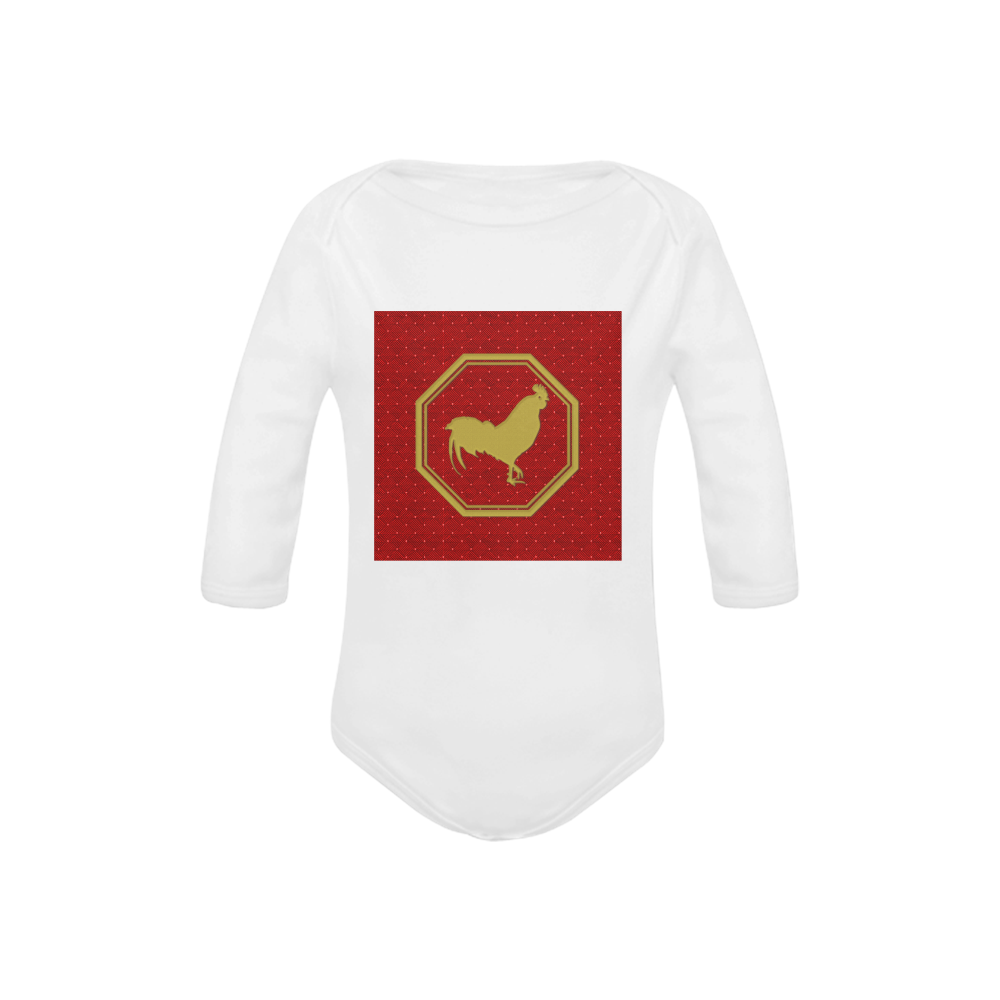 2017 Year of the rooster Baby Powder Organic Long Sleeve One Piece (Model T27)