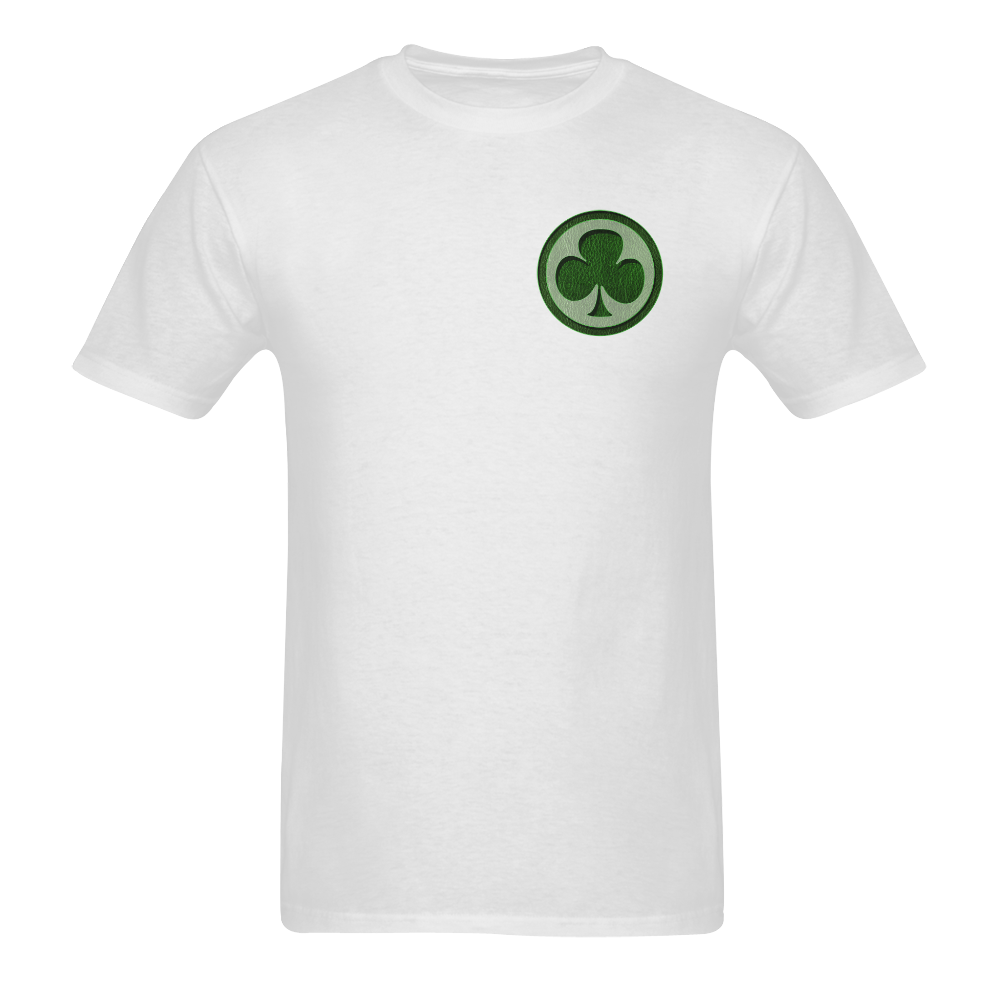 Leather-Look Irish Clover Sunny Men's T- shirt (Model T06)