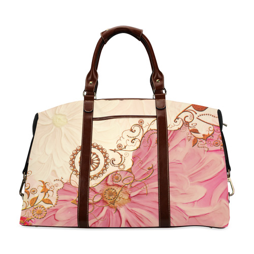 Beautiful vintage design soft colors Classic Travel Bag (Model 1643) Remake