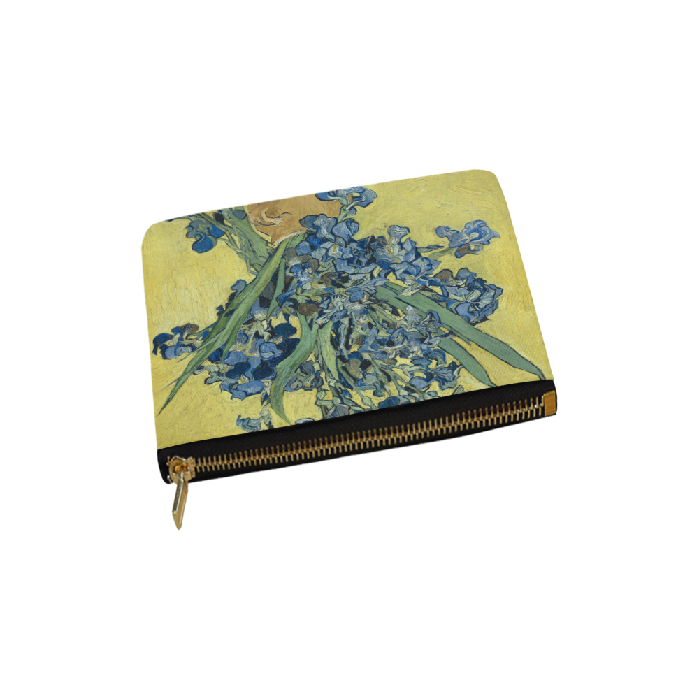 Van Gogh Irises Yellow Background Carry-All Pouch 6''x5''