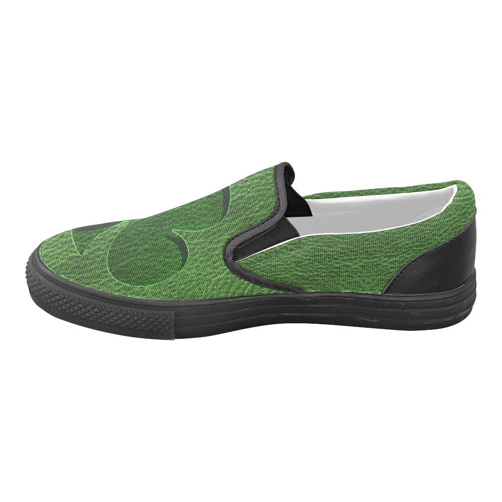 Big Pattern Fire Colors and Sky Moon Shadow Men's Unusual Slip-on Canvas Shoes