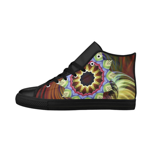 Love Energy Mandala Aquila High Top Microfiber Leather Women's Shoes (Model 032)