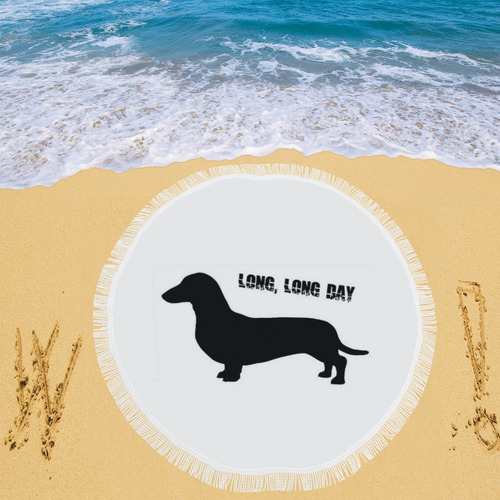 Long,Long Day by Popart Lover Circular Beach Shawl 59"x 59"