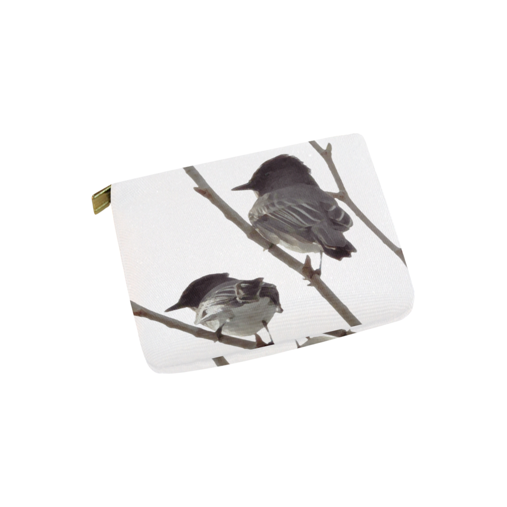 Winter Birds Carry-All Pouch 6''x5''