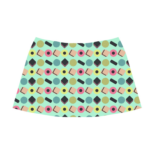 Candy Liquorice Mix Mnemosyne Women's Crepe Skirt (Model D16)