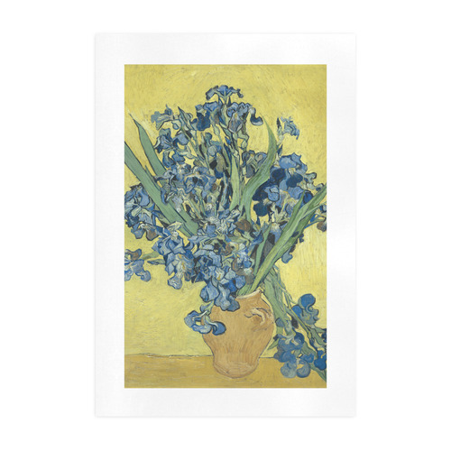 Van Gogh Irises Yellow Background Art Print 19‘’x28‘’