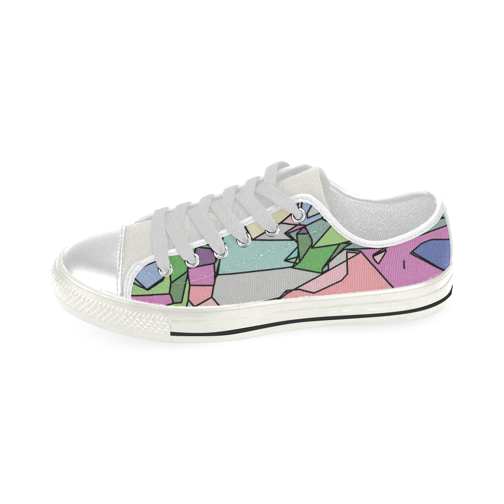 Geo Fun January A by FeelGood Low Top Canvas Shoes for Kid (Model 018)