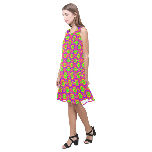 sweet little pattern C by FeelGood Sleeveless Splicing Shift Dress(Model D17)