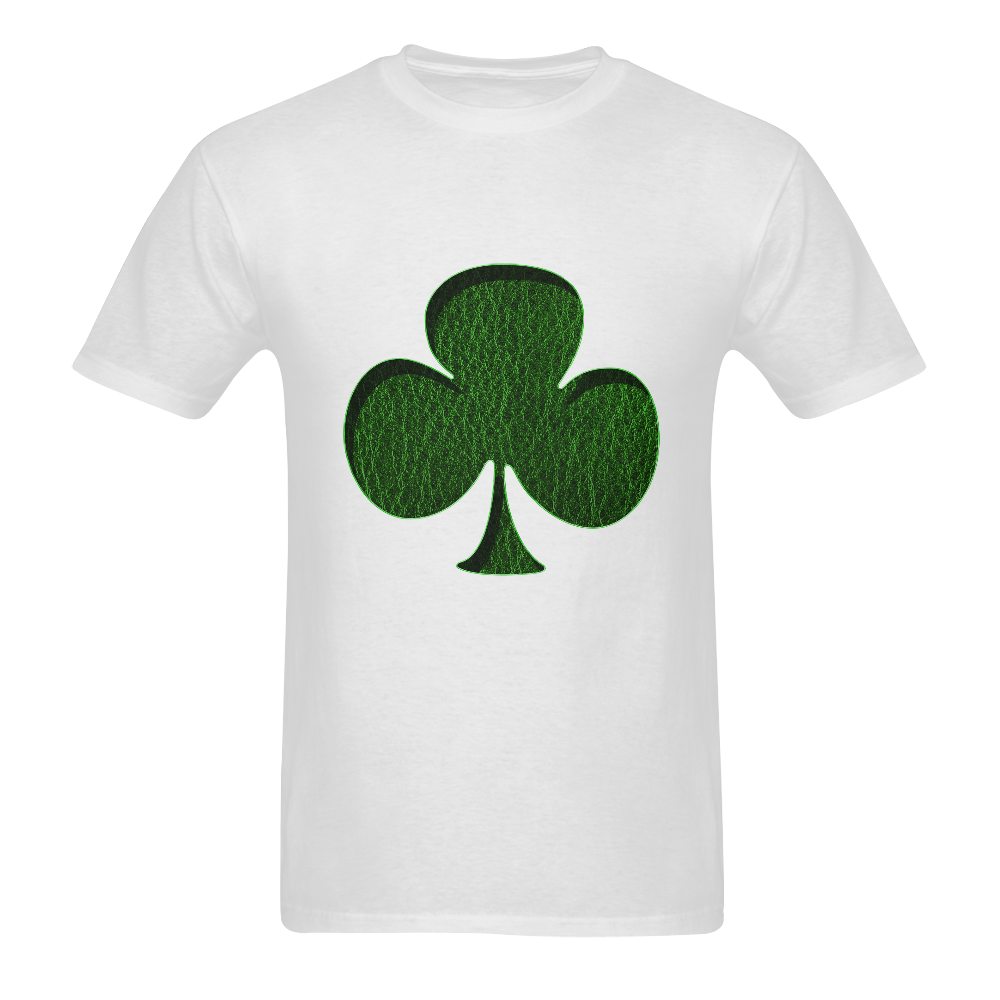 Leather-Look Irish Clover Sunny Men's T- shirt (Model T06)