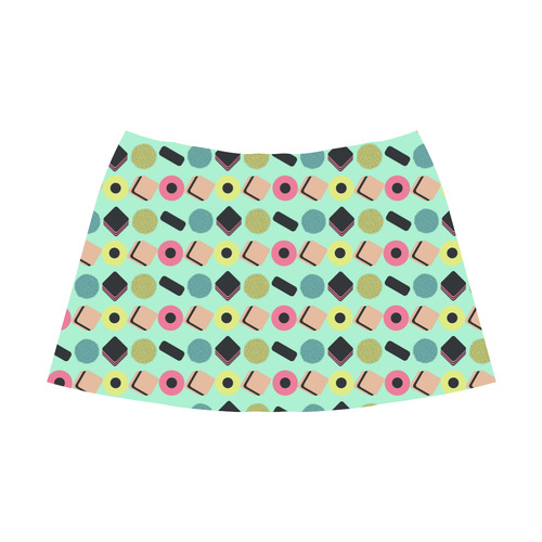 Candy Liquorice Mix Mnemosyne Women's Crepe Skirt (Model D16)