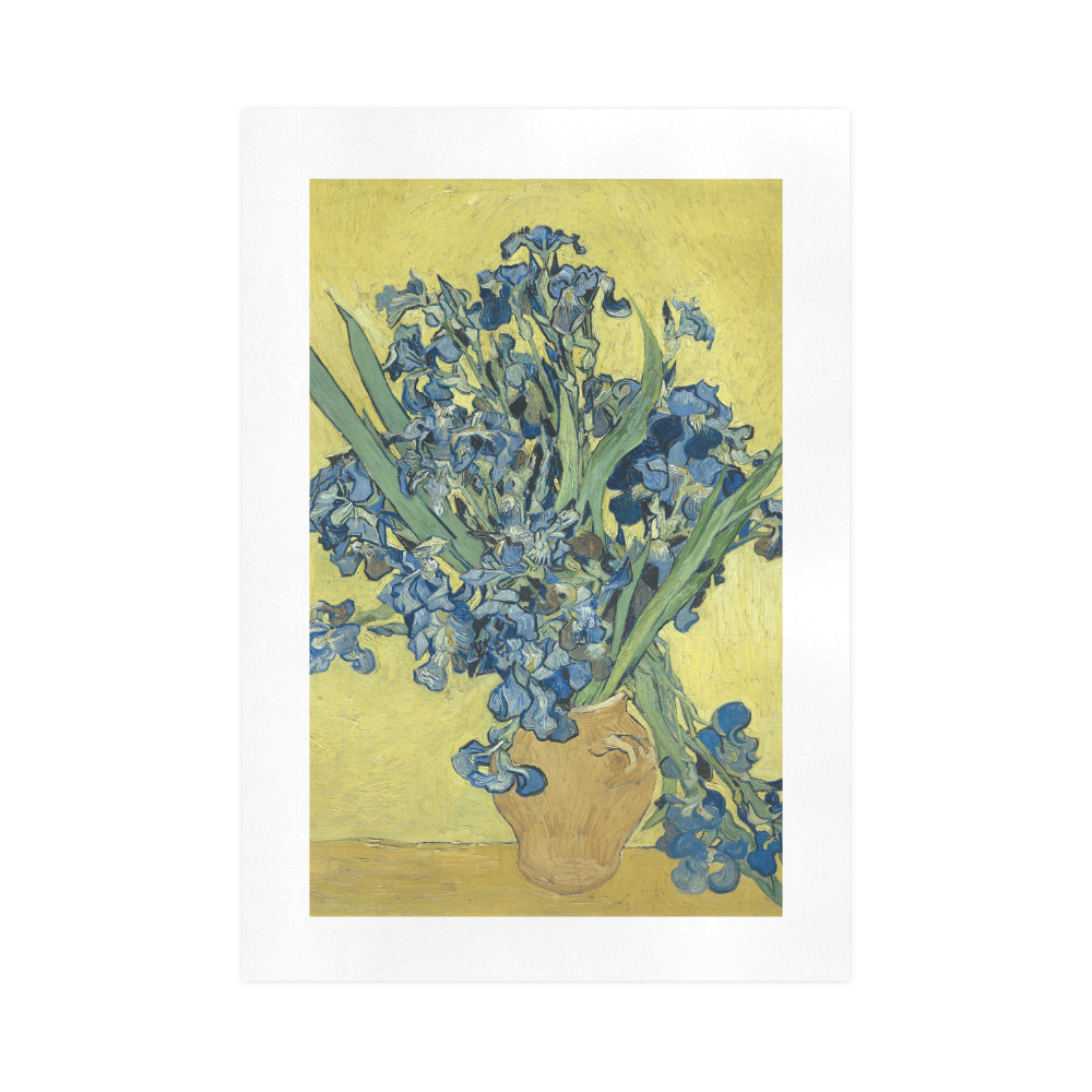 Van Gogh Irises Yellow Background Art Print 16‘’x23‘’ | ID: D1235043