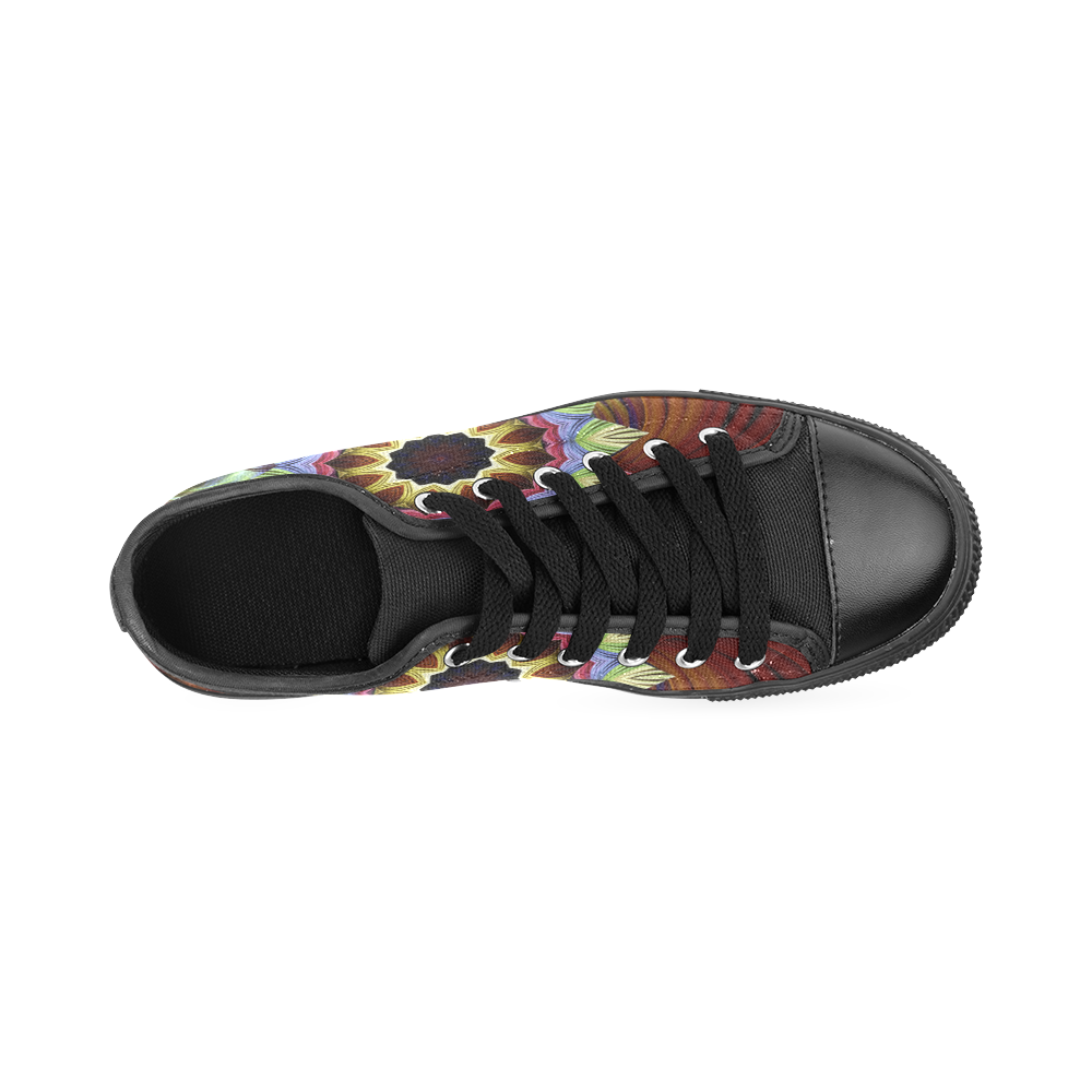 Love Energy Mandala Canvas Women's Shoes/Large Size (Model 018)