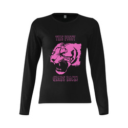 This Pussy Grabs Back! Sunny Women's T-shirt (long-sleeve) (Model T07)